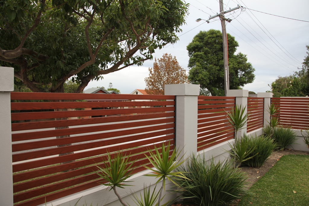 Timber Effect Slats in Front Fence